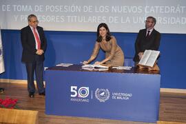 Toma de posesión de Laura López Romero como profesora titular del Área de Periodismo de la Universidad de Málaga. Paraninfo. Diciembre de 2022