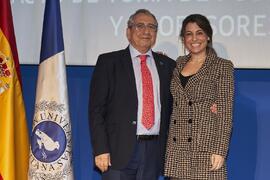 Toma de posesión de Livia Cristina García Aguilar como profesora titular del Área de Conocimiento de Lengua Española de la Universidad de Málaga. Paraninfo. Diciembre de 2022