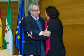 Toma de Posesión de María del Carmen Aguayo Torres como nueva catedrática del Departamento de Ingeniería de Comunicaciones de la Universidad de Málaga. Edificio del Rectorado. Febrero de 2018