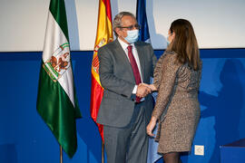 Toma de posesión de Ana Belén Ruiz Mora como nueva profesora titular del Área de Métodos Cuantitativos para la Economía y la Empresa de la Universidad de Málaga. Paraninfo. Diciembre de 2021
