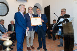 Entrega del título Socio de Honor a la Universidad de Málaga. 230º Aniversario de la Sociedad Económica Amigos del País. Plaza de la Constitución. Septiembre de 2019