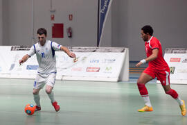 Partido Azerbaiyán contra Omán. 14º Campeonato del Mundo Universitario de Fútbol Sala 2014 (FUTSAL). Antequera. Julio de 2014