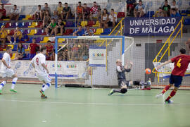 Partido España contra República Checa. 14º Campeonato del Mundo Universitario de Fútbol Sala 2014 (FUTSAL). Antequera. Julio de 2014