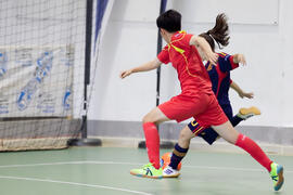 Partido España contra China. 14º Campeonato del Mundo Universitario de Fútbol Sala 2014 (FUTSAL). Antequera. Julio de 2014