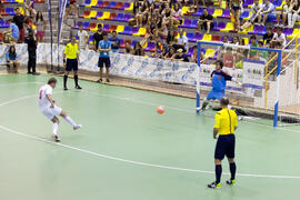 Partido España contra Bielorrusia. 14º Campeonato del Mundo Universitario de Fútbol Sala 2014 (FUTSAL). Antequera. Julio de 2014