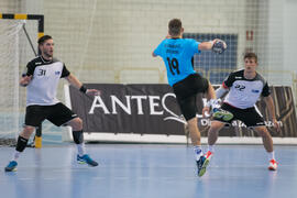 Partido Universidad Duisburg-Essen - Universidad de Rzeszow. Categoría masculina. Campeonato Europeo Universitario de Balonmano. Antequera. Julio de 2017