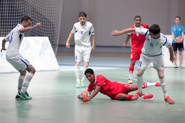 Partido Azerbaiyán contra Omán. 14º Campeonato del Mundo Universitario de Fútbol Sala 2014 (FUTSAL). Antequera. Julio de 2014