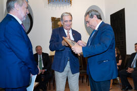 Entrega del título Socio de Honor a la Universidad de Málaga. 230º Aniversario de la Sociedad Económica Amigos del País. Plaza de la Constitución. Septiembre de 2019