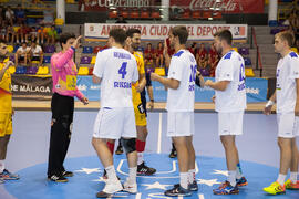 Partido Rusia - España. Categoría masculina. Campeonato del Mundo Universitario de Balonmano. Antequera. Junio de 2016