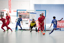 Partido Tailandia contra Georgia. 14º Campeonato del Mundo Universitario de Fútbol Sala 2014 (FUTSAL). Antequera. Julio de 2014
