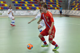 Partido Rusia contra República Checa. 14º Campeonato del Mundo Universitario de Fútbol Sala 2014 (FUTSAL). Antequera. Julio de 2014