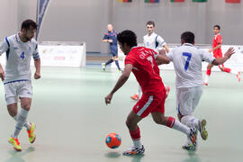Partido Azerbaiyán contra Omán. 14º Campeonato del Mundo Universitario de Fútbol Sala 2014 (FUTSAL). Antequera. Julio de 2014