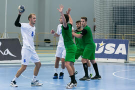 Partido Universidad de Split - Universidad de Oporto. Categoría masculina. Campeonato Europeo Universitario de Balonmano. Antequera. Julio de 2017