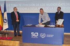 Toma de posesión de Pere Mercadé Melé como profesor titular del Área de Economía Aplicada de la Universidad de Málaga. Paraninfo. Diciembre de 2022