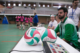 Partido femenino Universidad de Málaga - Universidad de A Coruña. Campeonato de España Universitario de Voleibol. Complejo Polideportivo Universitario. Abril de 2018