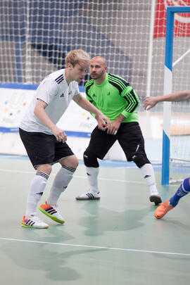 Partido Alemania contra Brasil. 14º Campeonato del Mundo Universitario de Fútbol Sala 2014 (FUTSAL). Antequera. Julio de 2014
