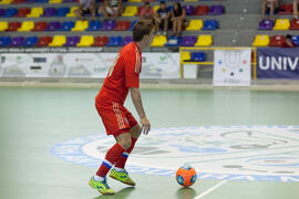 Partido Rusia contra República Checa. 14º Campeonato del Mundo Universitario de Fútbol Sala 2014 (FUTSAL). Antequera. Julio de 2014