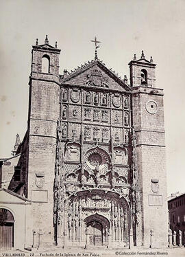 Valladolid, fachada de la iglesia de San Pablo. J. Laurent.