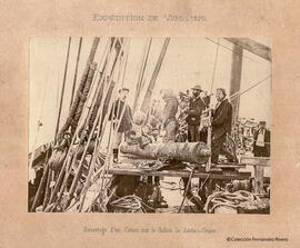 Vigo (Pontevedra), Expedición para el rescate de un cañón en el Galeón Santa Cruz. Fotógrafo desconocido.
