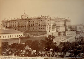Madrid, Palacio Real desde la Montaña del Príncipe Pío. J. Laurent.