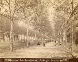 Barcelona, calle Cortes (hoy Gran Vía de las Cortes Catalanas). J. E. Puig.