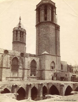 Barcelona, Catedral, torres campanario. Léon et Lévy.