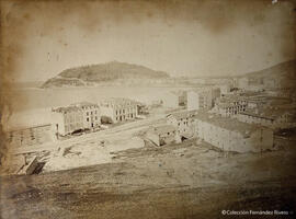 San Sebastián (Guipúzcoa), vista desde la carretera de Hernani, 21/08/1886. Félix Galán.
