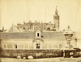 Sevilla, Catedral desde la azotea del Alcázar. Luis Léon Masson.