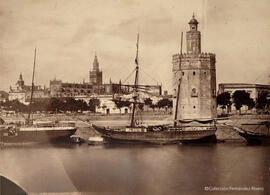 Sevilla, Torre del Oro. Francis Frith & Co.
