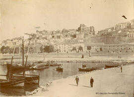 Málaga, Alcazaba y puerto. Autor desconocido.