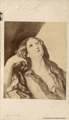 Madrid, reproducción del cuadro: La Magdalena, del taller de Guido Reni (Museo del Prado).  J. Laurent.
