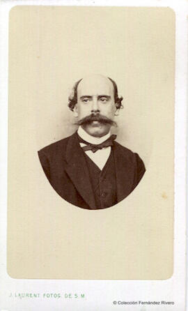 Madrid, retrato de Emilio Castelar y Ripoll, presidente del Gobierno.  J. Laurent.
