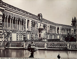 Sevilla, Alcázar, jardines, galería del Grutesco y fuente de Mercurio. J. Laurent.