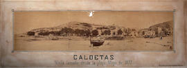 Caldetas (Barcelona), Vista tomada desde la playa. Autor desconocido.