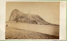 Gibraltar, el Peñón desde las playas de La Línea. Dautez