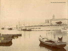 Málaga, el puerto y la Aduana. Autor desconocido.
