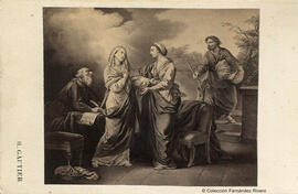 Madrid, reproducción del óleo de Louis Lagrenee: "La Visitación", hoy en el Museo del Prado. H. Gautier