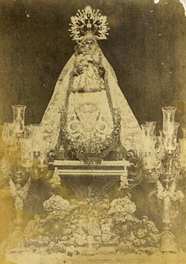 Almería, imagen de la Virgen del Mar, patrona de la ciudad. Fotógrafo desconocido.