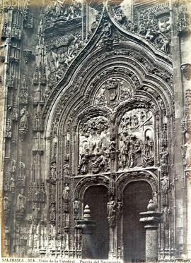 Salamanca, Catedral, Puerta del Nacimiento. J. Laurent y Cia.