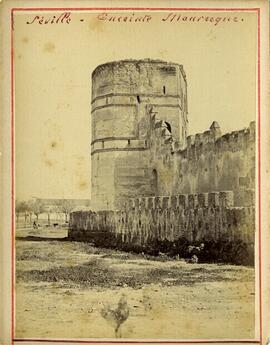 Sevilla, la Torre Blanca y parte de la muralla en torno a la ciudad. E. Beauchy.