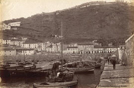 Málaga, Muelle Viejo y Castillo de Gibralfaro. J. Valentine.