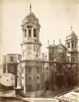 Cádiz, Catedral, fachada principal. Léon et Lévy.