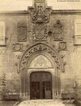 Burgos, Portada del desaparecido Hospital de San Juan. Léon et Lévy.