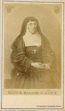 España, reproducción de un grabado de la Beata M. Maria de Alacoque. Fotógrafo desconocido.