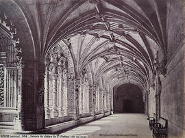 Belem (Lisboa, Portugal). Monasterio de los Jerónimos, galería del claustro. J. Laurent.