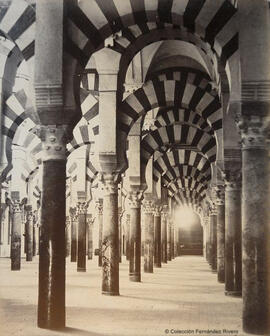 Córdoba, Mezquita, interior bosque de columnas. Fotógrafo desconocido.