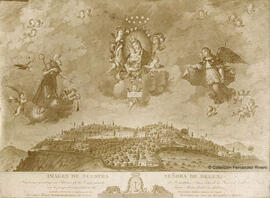 Reproducción de un grabado de Francisco Jordán, dibujado por Diego Monroy, titulado "La Virgen de Belén y las Ermitas de Córdoba". José Nogales.