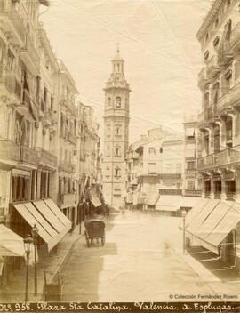 Valencia, Plaza de Santa Catalina y torre de la iglesia del mismo nombre. Antonio Esplugas.