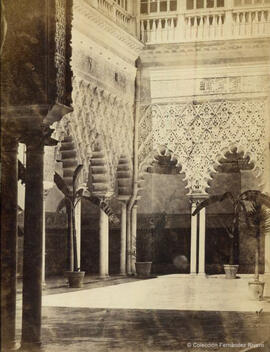 Sevilla, Alcázar, Patio de las Doncellas, un ángulo. Francisco Leygonier