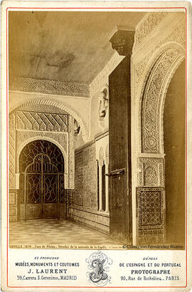 Sevilla, casa de Pilatos, antesala de la capilla. J. Laurent y Cia.